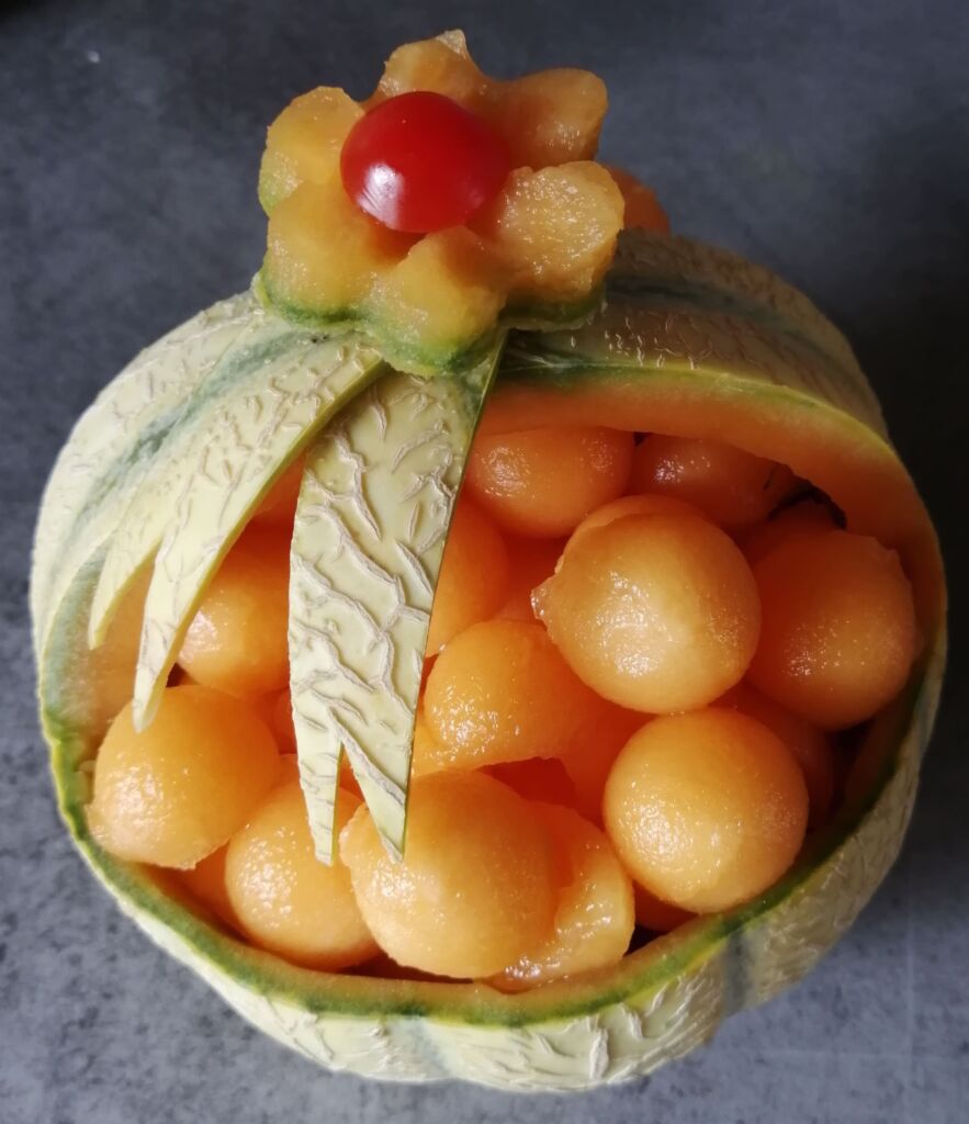 Sculpture de fruits et légumes