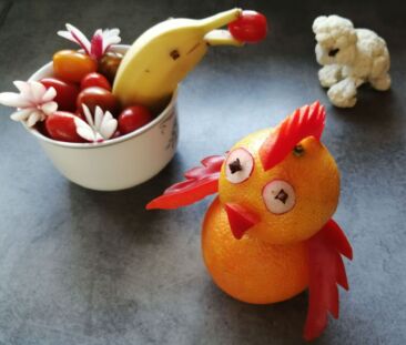 Ateliers de sculpture sur fruits et légumes