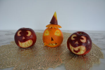 Sculpture sur fruits halloween