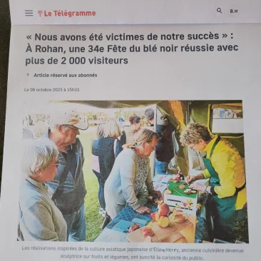 Démonstration sculpture sur fruits